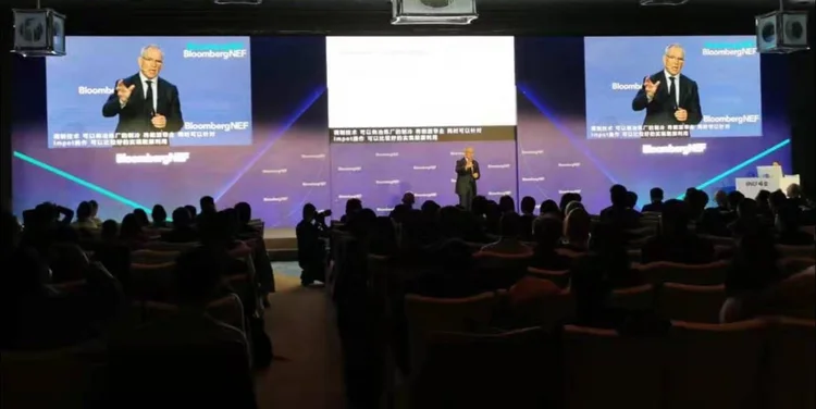 Geoff Matthews  the first New Zealander to be invited to speak at a Bloomberg New Energy Finance Summit, Shanghai 2019.