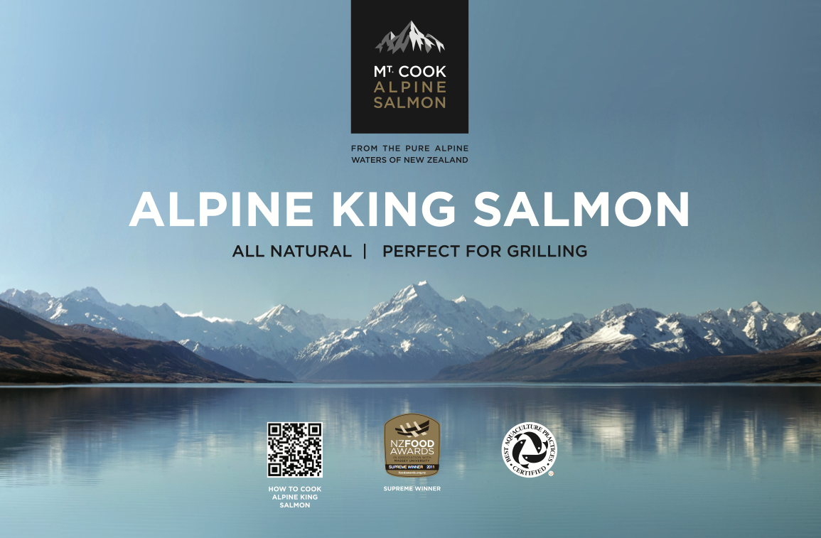 Mt Cook Alpine Salmon  From the Pure Alpine Waters of New Zealand