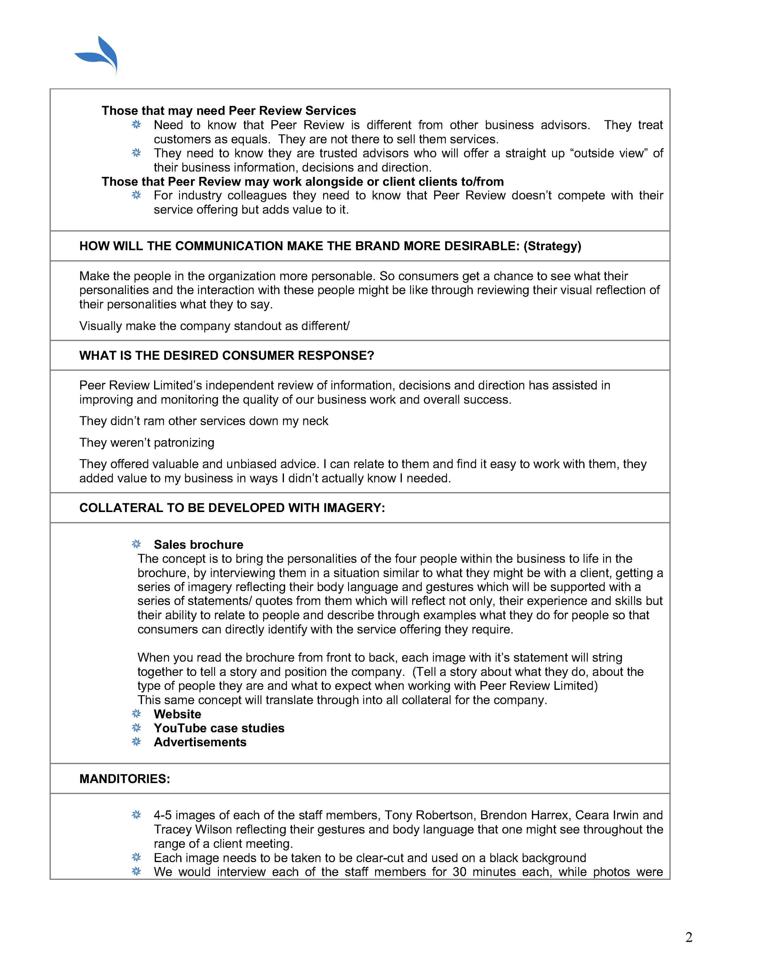 Peer Review Photographic Brief p2